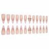 imageBABALAL Press on Nails Long Stiletto Fake Nails Blue Glue on Nails 3d Texture Sliver Butterfly Design Y2k Acrylic Nails 24Pcs Goth False Nails White French Ombre Manicure Almond Stick on NailsANS206
