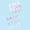 imageBABALAL Press on Nails Long Stiletto Fake Nails Blue Glue on Nails 3d Texture Sliver Butterfly Design Y2k Acrylic Nails 24Pcs Goth False Nails White French Ombre Manicure Almond Stick on NailsANS227