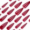 imageBABALAL Press on Nails Long Stiletto Fake Nails Blue Glue on Nails 3d Texture Sliver Butterfly Design Y2k Acrylic Nails 24Pcs Goth False Nails White French Ombre Manicure Almond Stick on NailsANS208