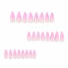imageBABALAL Press on Nails Long Stiletto Fake Nails Blue Glue on Nails 3d Texture Sliver Butterfly Design Y2k Acrylic Nails 24Pcs Goth False Nails White French Ombre Manicure Almond Stick on NailsANS215