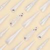 imageBABALAL Press on Nails Long Stiletto Fake Nails Blue Glue on Nails 3d Texture Sliver Butterfly Design Y2k Acrylic Nails 24Pcs Goth False Nails White French Ombre Manicure Almond Stick on NailsANS213