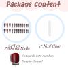 imageBABALAL Press on Nails Long Stiletto Fake Nails Blue Glue on Nails 3d Texture Sliver Butterfly Design Y2k Acrylic Nails 24Pcs Goth False Nails White French Ombre Manicure Almond Stick on NailsANS222