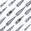 imageBABALAL Press on Nails Long Stiletto Fake Nails Blue Glue on Nails 3d Texture Sliver Butterfly Design Y2k Acrylic Nails 24Pcs Goth False Nails White French Ombre Manicure Almond Stick on NailsANS212