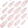 imageBABALAL Press on Nails Long Stiletto Fake Nails Blue Glue on Nails 3d Texture Sliver Butterfly Design Y2k Acrylic Nails 24Pcs Goth False Nails White French Ombre Manicure Almond Stick on NailsANS207