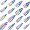 imageBABALAL Press on Nails Long Stiletto Fake Nails Blue Glue on Nails 3d Texture Sliver Butterfly Design Y2k Acrylic Nails 24Pcs Goth False Nails White French Ombre Manicure Almond Stick on NailsANS209
