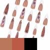 imageBABALAL Press on Nails Long Stiletto Fake Nails Blue Glue on Nails 3d Texture Sliver Butterfly Design Y2k Acrylic Nails 24Pcs Goth False Nails White French Ombre Manicure Almond Stick on NailsANS216