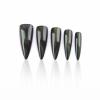 imageBABALAL Press on Nails Long Stiletto Fake Nails Blue Glue on Nails 3d Texture Sliver Butterfly Design Y2k Acrylic Nails 24Pcs Goth False Nails White French Ombre Manicure Almond Stick on NailsANS203