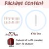 imageBABALAL Stiletto Press on Nails Long Fake Nails Black Red Glue on Nails Almond Acrylic Nails with Goth Design Stick on Nails for Women and Girls 24PcsNq205french