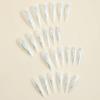imageBABALAL Stiletto Press on Nails Long Fake Nails Black Red Glue on Nails Almond Acrylic Nails with Goth Design Stick on Nails for Women and Girls 24PcsNq217white