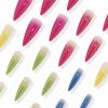 imageBABALAL Stiletto Press on Nails Long Fake Nails Black Red Glue on Nails Almond Acrylic Nails with Goth Design Stick on Nails for Women and Girls 24PcsNq204rainbow