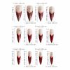 imageBABALAL Stiletto Press on Nails Long Fake Nails Black Red Glue on Nails Almond Acrylic Nails with Goth Design Stick on Nails for Women and Girls 24PcsNq209heart