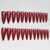 imageBABALAL Stiletto Press on Nails Long Fake Nails Black Red Glue on Nails Almond Acrylic Nails with Goth Design Stick on Nails for Women and Girls 24PcsNq204red