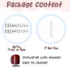imageBABALAL Stiletto Press on Nails Long Fake Nails Black Red Glue on Nails Almond Acrylic Nails with Goth Design Stick on Nails for Women and Girls 24PcsNq202sliver