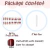 imageBABALAL Stiletto Press on Nails Long Fake Nails Black Red Glue on Nails Almond Acrylic Nails with Goth Design Stick on Nails for Women and Girls 24PcsNq209heart