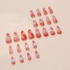 imageBABALAL Beach Press on Nails Almond Medium Fake Nails Blue French Tip Glue on Nails 3D Texture Design Bling Acrylic Nails 24Pcs Handmade Manicure Stick on False NailsANJ082