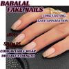 imageBABALAL Beach Press on Nails Almond Medium Fake Nails Blue French Tip Glue on Nails 3D Texture Design Bling Acrylic Nails 24Pcs Handmade Manicure Stick on False NailsSquare