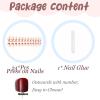 imageBABALAL Beach Press on Nails Almond Medium Fake Nails Blue French Tip Glue on Nails 3D Texture Design Bling Acrylic Nails 24Pcs Handmade Manicure Stick on False NailsANJ08