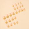 imageBABALAL Beach Press on Nails Almond Medium Fake Nails Blue French Tip Glue on Nails 3D Texture Design Bling Acrylic Nails 24Pcs Handmade Manicure Stick on False NailsSquare
