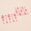 imageBABALAL Beach Press on Nails Almond Medium Fake Nails Blue French Tip Glue on Nails 3D Texture Design Bling Acrylic Nails 24Pcs Handmade Manicure Stick on False NailsANJ03