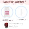 imageBABALAL Beach Press on Nails Almond Medium Fake Nails Blue French Tip Glue on Nails 3D Texture Design Bling Acrylic Nails 24Pcs Handmade Manicure Stick on False NailsANJ09
