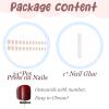imageBABALAL Beach Press on Nails Almond Medium Fake Nails Blue French Tip Glue on Nails 3D Texture Design Bling Acrylic Nails 24Pcs Handmade Manicure Stick on False NailsANJ04