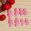 imageBABALAL Beach Press on Nails Almond Medium Fake Nails Blue French Tip Glue on Nails 3D Texture Design Bling Acrylic Nails 24Pcs Handmade Manicure Stick on False NailsANJ09