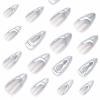 imageBABALAL Beach Press on Nails Almond Medium Fake Nails Blue French Tip Glue on Nails 3D Texture Design Bling Acrylic Nails 24Pcs Handmade Manicure Stick on False NailsANJ083