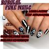 imageBABALAL Beach Press on Nails Almond Medium Fake Nails Blue French Tip Glue on Nails 3D Texture Design Bling Acrylic Nails 24Pcs Handmade Manicure Stick on False NailsANJ19black