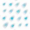 imageBABALAL Blue Press on Nails Medium Almond Fake Nails Aurora Heart Glue on Nails 3d Wave Design Acrylic Nails 24Pcs Bling Stiletto Full Cover False NailsANa206