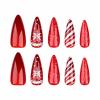 imageBABALAL Blue Press on Nails Medium Almond Fake Nails Aurora Heart Glue on Nails 3d Wave Design Acrylic Nails 24Pcs Bling Stiletto Full Cover False NailsANa212