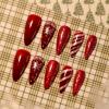 imageBABALAL Blue Press on Nails Medium Almond Fake Nails Aurora Heart Glue on Nails 3d Wave Design Acrylic Nails 24Pcs Bling Stiletto Full Cover False NailsANa212
