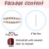 imageBABALAL Blue Press on Nails Medium Almond Fake Nails Aurora Heart Glue on Nails 3d Wave Design Acrylic Nails 24Pcs Bling Stiletto Full Cover False NailsANa201