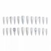 imageBABALAL Blue Press on Nails Medium Almond Fake Nails Aurora Heart Glue on Nails 3d Wave Design Acrylic Nails 24Pcs Bling Stiletto Full Cover False NailsANa210
