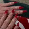 imageBABALAL Blue Press on Nails Medium Almond Fake Nails Aurora Heart Glue on Nails 3d Wave Design Acrylic Nails 24Pcs Bling Stiletto Full Cover False NailsANa213