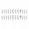 imageBABALAL Blue Press on Nails Medium Almond Fake Nails Aurora Heart Glue on Nails 3d Wave Design Acrylic Nails 24Pcs Bling Stiletto Full Cover False NailsANa209