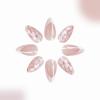 imageBABALAL Blue Press on Nails Medium Almond Fake Nails Aurora Heart Glue on Nails 3d Wave Design Acrylic Nails 24Pcs Bling Stiletto Full Cover False NailsANa216