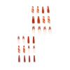 imageBABALAL Coffin Press on Nails Long French Fake Nails with Nail Glue Blue Glossy Glue on Nails 24pcs Ballerina Acrylic Nails Blue False NailsO04