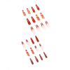imageBABALAL Coffin Press on Nails Long French Fake Nails with Nail Glue Blue Glossy Glue on Nails 24pcs Ballerina Acrylic Nails Blue False NailsO04