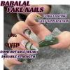 imageBABALAL Coffin Press on Nails Long French Fake Nails with Nail Glue Blue Glossy Glue on Nails 24pcs Ballerina Acrylic Nails Blue False NailsO053snake