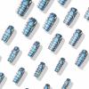 imageBABALAL Coffin Press on Nails Long French Fake Nails with Nail Glue Blue Glossy Glue on Nails 24pcs Ballerina Acrylic Nails Blue False NailsO062chrome