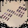 imageBABALAL French Tip Press on Nails Long Square Fake Nails Brown Cheetah Glue on Nails 3d Bow Charm Design Acrylic Nails 24Pcs Squoval Manicure False Nails for Women and Girlsfneb110