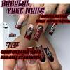 imageBABALAL French Tip Press on Nails Long Square Fake Nails Brown Cheetah Glue on Nails 3d Bow Charm Design Acrylic Nails 24Pcs Squoval Manicure False Nails for Women and Girlsfneb110