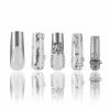 imageBABALAL French Tip Press on Nails Long Square Fake Nails Brown Cheetah Glue on Nails 3d Bow Charm Design Acrylic Nails 24Pcs Squoval Manicure False Nails for Women and Girlsfneb112