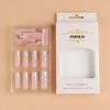 imageBABALAL French Tip Press on Nails Long Square Fake Nails Brown Cheetah Glue on Nails 3d Bow Charm Design Acrylic Nails 24Pcs Squoval Manicure False Nails for Women and Girlsfneb108