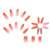 imageBABALAL French Tip Press on Nails Long Square Fake Nails Brown Cheetah Glue on Nails 3d Bow Charm Design Acrylic Nails 24Pcs Squoval Manicure False Nails for Women and Girlsfneb113