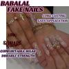 imageBABALAL French Tip Press on Nails Long Square Fake Nails Brown Cheetah Glue on Nails 3d Bow Charm Design Acrylic Nails 24Pcs Squoval Manicure False Nails for Women and Girlsfneb101