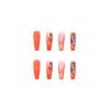 imageBABALAL French Tip Press on Nails Long Square Fake Nails Brown Cheetah Glue on Nails 3d Bow Charm Design Acrylic Nails 24Pcs Squoval Manicure False Nails for Women and Girlsfneb113