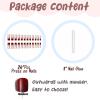 imageBABALAL French Tip Press on Nails Long Square Fake Nails Brown Cheetah Glue on Nails 3d Bow Charm Design Acrylic Nails 24Pcs Squoval Manicure False Nails for Women and Girlsfneb111