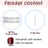 imageBABALAL French Tip Press on Nails Long Square Fake Nails Brown Cheetah Glue on Nails 3d Bow Charm Design Acrylic Nails 24Pcs Squoval Manicure False Nails for Women and Girlsfneb112
