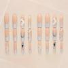imageBABALAL French Tip Press on Nails Long Square Fake Nails Brown Cheetah Glue on Nails 3d Bow Charm Design Acrylic Nails 24Pcs Squoval Manicure False Nails for Women and Girlsfneb103